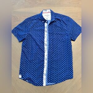 Men's Blue Casual Button Down Shirt